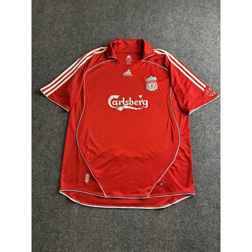 Mens 2006-08 Adidas Liverpool FC Carlsberg Home Soccer Jersey, Size 2XL
